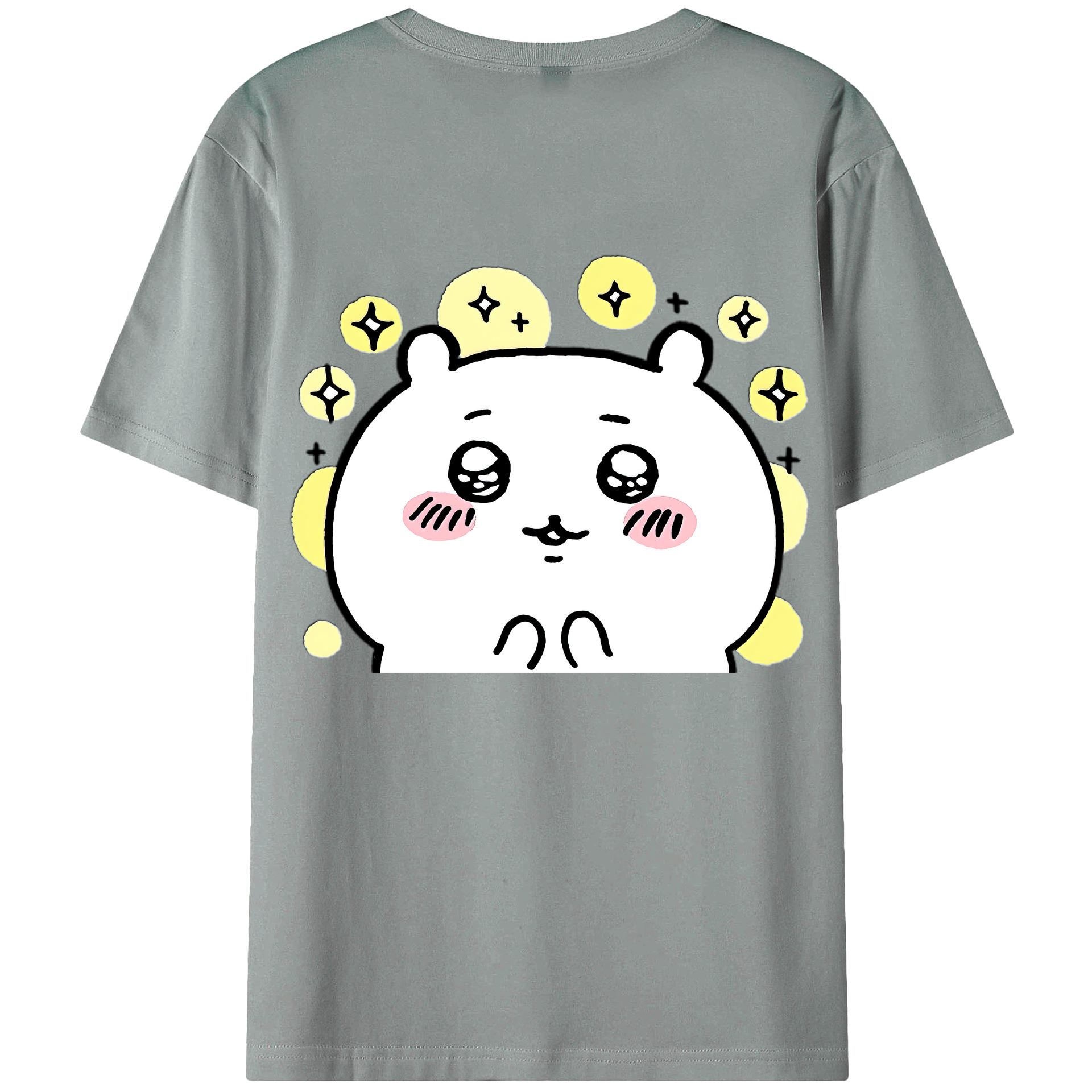 （画像用） ちいかわ ちいかわ Chii-kawa chiikawa 綿100％ メンズ半袖Tシャツ（バックプリント） 通気性